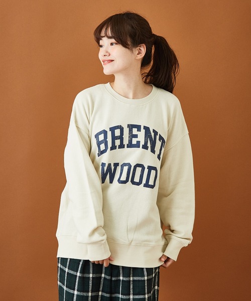 CUBE SUGAR（キューブシュガー）の「トンプキン裏毛カレッジクルーネックプルオーバー（スウェット・レディース・マルチ/イエロー/サックスブルー/チャコールグレー/ホワイト・M）」の2枚目の写真