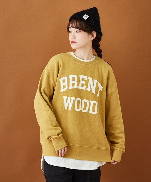 CUBE SUGAR（キューブシュガー）の「トンプキン裏毛カレッジクルーネックプルオーバー（スウェット・レディース・マルチ/イエロー/サックスブルー/チャコールグレー/ホワイト・M）」の4枚目の写真