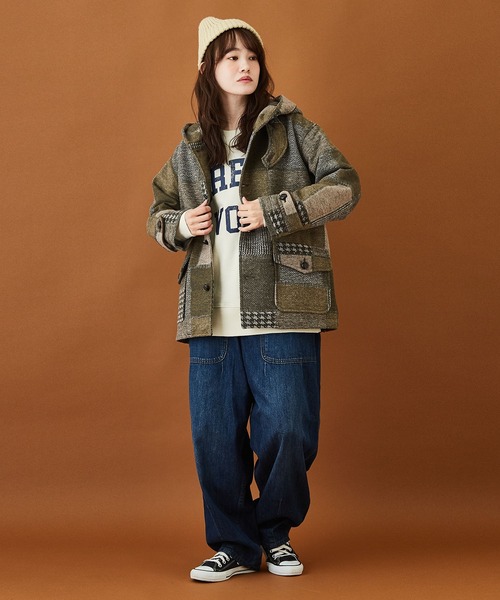 CUBE SUGAR（キューブシュガー）の「トンプキン裏毛カレッジクルーネックプルオーバー（スウェット・レディース・マルチ/イエロー/サックスブルー/チャコールグレー/ホワイト・M）」の8枚目の写真