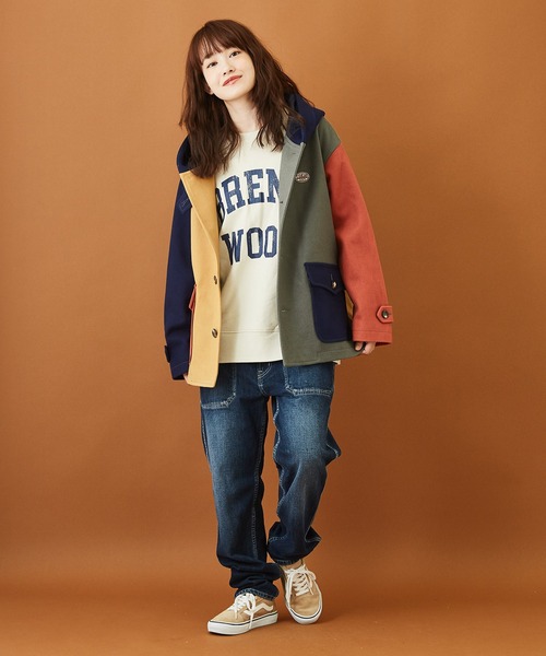 CUBE SUGAR（キューブシュガー）の「トンプキン裏毛カレッジクルーネックプルオーバー（スウェット・レディース・マルチ/イエロー/サックスブルー/チャコールグレー/ホワイト・M）」の11枚目の写真