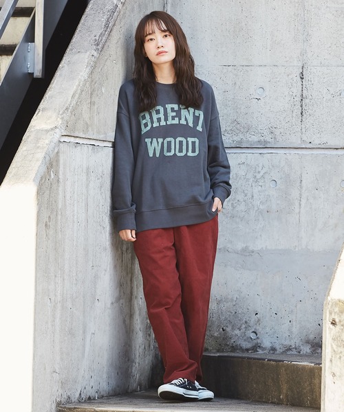 CUBE SUGAR（キューブシュガー）の「トンプキン裏毛カレッジクルーネックプルオーバー（スウェット・レディース・マルチ/イエロー/サックスブルー/チャコールグレー/ホワイト・M）」の15枚目の写真