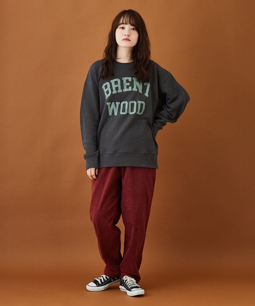 CUBE SUGAR（キューブシュガー）の「トンプキン裏毛カレッジクルーネックプルオーバー（スウェット・レディース・マルチ/イエロー/サックスブルー/チャコールグレー/ホワイト・M）」の18枚目の写真