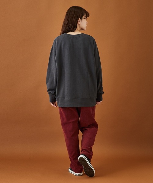 CUBE SUGAR（キューブシュガー）の「トンプキン裏毛カレッジクルーネックプルオーバー（スウェット・レディース・マルチ/イエロー/サックスブルー/チャコールグレー/ホワイト・M）」の20枚目の写真