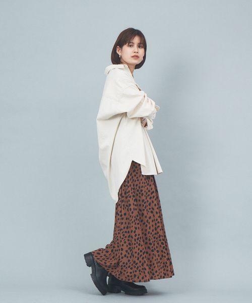 Rouge vif Anna(ルージュヴィフアンナ)の「【WEB・一部店舗限定】IPEKER レオパードマキシスカート(スカート・レディース・ブラウン・フリー)」の7枚目の写真