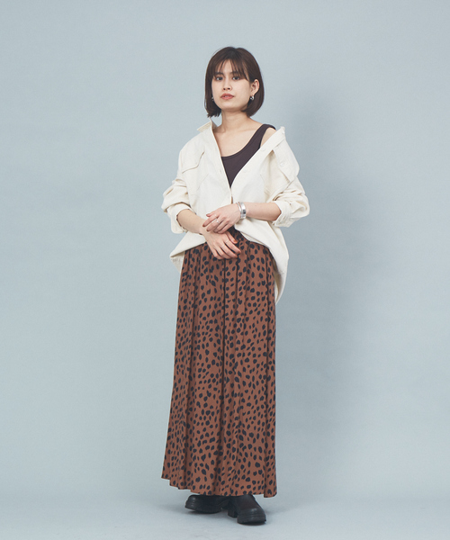 Rouge vif Anna(ルージュヴィフアンナ)の「【WEB・一部店舗限定】IPEKER レオパードマキシスカート(スカート・レディース・ブラウン・フリー)」の8枚目の写真