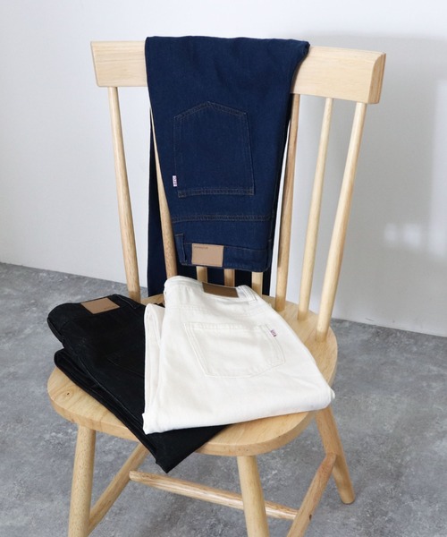 archives（アルシーヴ）の「ベーシックストレートパンツ（デニムパンツ・レディース・ブラック/ネイビー/アイボリー・SMALL/MEDIUM/X-SMALL）」の15枚目の写真