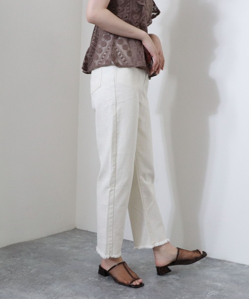 archives（アルシーヴ）の「ベーシックストレートパンツ（デニムパンツ・レディース・ブラック/ネイビー/アイボリー・SMALL/MEDIUM/X-SMALL）」の19枚目の写真