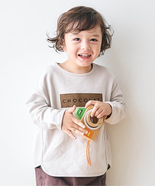 apres les cours（アプレレクール）の「アソート柄Tシャツ（Tシャツ/カットソー・キッズ・イエロー/アイボリー/チャコール/サックスブルー/ブラウン・110/130/90/100/120/140/80）」の3枚目の写真