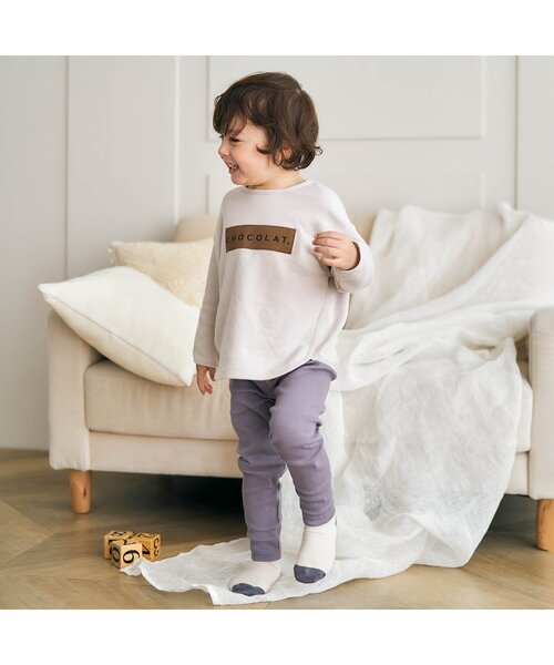 apres les cours（アプレレクール）の「アソート柄Tシャツ（Tシャツ/カットソー・キッズ・イエロー/アイボリー/チャコール/サックスブルー/ブラウン・110/130/90/100/120/140/80）」の9枚目の写真