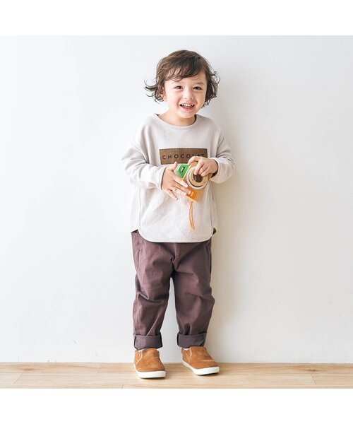 apres les cours（アプレレクール）の「アソート柄Tシャツ（Tシャツ/カットソー・キッズ・イエロー/アイボリー/チャコール/サックスブルー/ブラウン・110/130/90/100/120/140/80）」の11枚目の写真