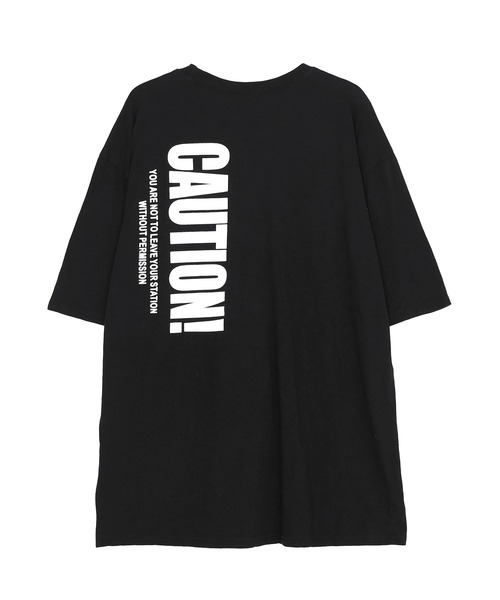 Figments（フィグメンツ）の「CAUTIONパッチＴ（Tシャツ/カットソー・レディース・オレンジ/ブラック・FREE）」の7枚目の写真