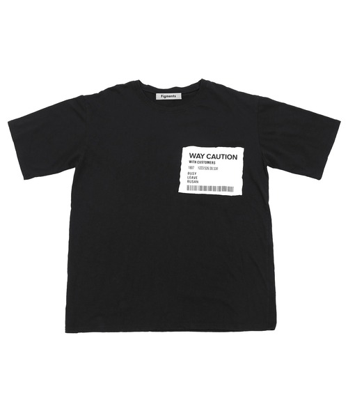 Figments（フィグメンツ）の「CAUTIONパッチＴ（Tシャツ/カットソー・レディース・オレンジ/ブラック・FREE）」の9枚目の写真