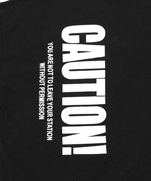 Figments（フィグメンツ）の「CAUTIONパッチＴ（Tシャツ/カットソー・レディース・オレンジ/ブラック・FREE）」の11枚目の写真