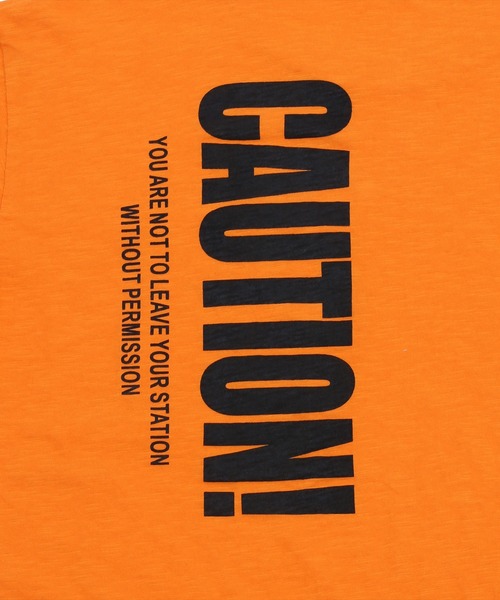 Figments（フィグメンツ）の「CAUTIONパッチＴ（Tシャツ/カットソー・レディース・オレンジ/ブラック・FREE）」の13枚目の写真