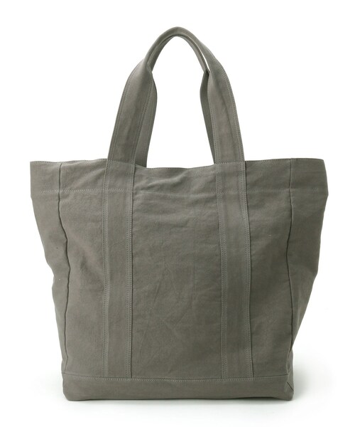 BASECONTROL（ベースコントロール）の「◆洗える コットンキャンバス / ナイロン ビッグトートバッグ（トートバッグ・メンズ・ブラック/ベージュ/カーキ/ダークグレー・99）」の7枚目の写真