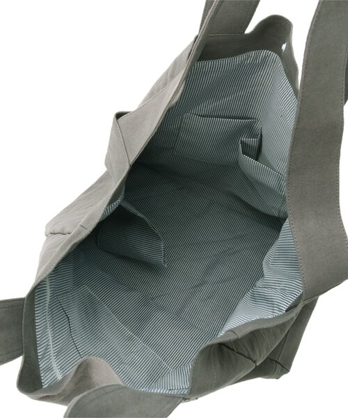 BASECONTROL（ベースコントロール）の「◆洗える コットンキャンバス / ナイロン ビッグトートバッグ（トートバッグ・メンズ・ブラック/ベージュ/カーキ/ダークグレー・99）」の8枚目の写真