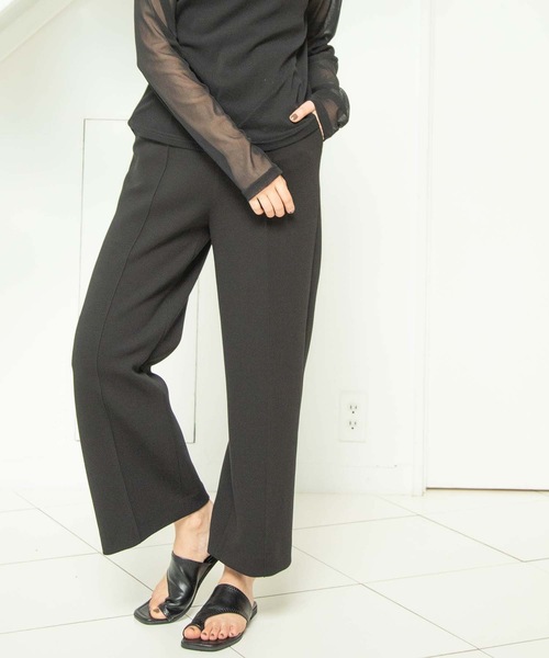 ANT(アント)の「ポンチワイドパンツ【ANT】(その他パンツ・レディース・ブラック/ネイビー/カーキ・FREE)」の2枚目の写真