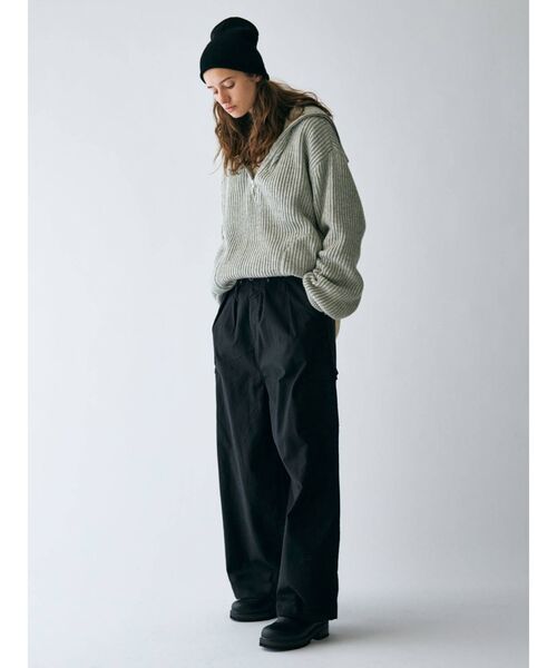 Ungrid（アングリッド）の「リブ編みニット帽（ニットキャップ/ビーニー・レディース・チャコールグレー/ライトグレー/ブラック・FREE）」の16枚目の写真