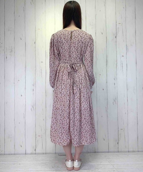 Clice de Paris(クリシェドゥパリス)の「K/V切替フリル小花ワンピース(ワンピース・レディース・ピンク/ネイビー/グリーン・ONESIZE)」の11枚目の写真