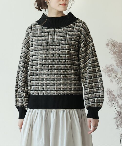 frames RAY CASSIN(フレームスレイカズン)の「【WEB限定】配色ジャガードニットプル(ニット/セーター・レディース・モカ/ブラック/グレー/オレンジ・FREE)」の10枚目の写真