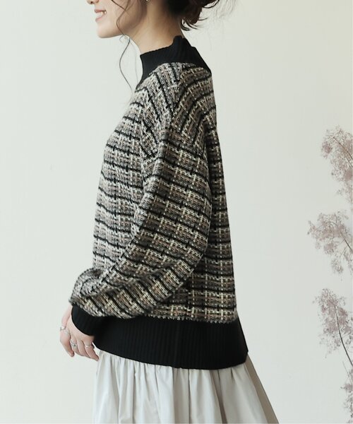 frames RAY CASSIN(フレームスレイカズン)の「【WEB限定】配色ジャガードニットプル(ニット/セーター・レディース・モカ/ブラック/グレー/オレンジ・FREE)」の11枚目の写真