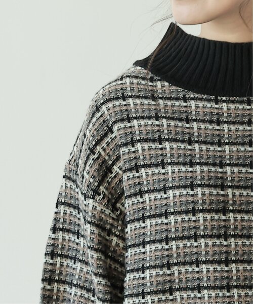 frames RAY CASSIN(フレームスレイカズン)の「【WEB限定】配色ジャガードニットプル(ニット/セーター・レディース・モカ/ブラック/グレー/オレンジ・FREE)」の13枚目の写真