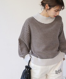【WEB限定】配色ジャガードニットプル