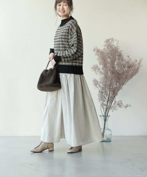 frames RAY CASSIN(フレームスレイカズン)の「【WEB限定】配色ジャガードニットプル(ニット/セーター・レディース・モカ/ブラック/グレー/オレンジ・FREE)」の8枚目の写真