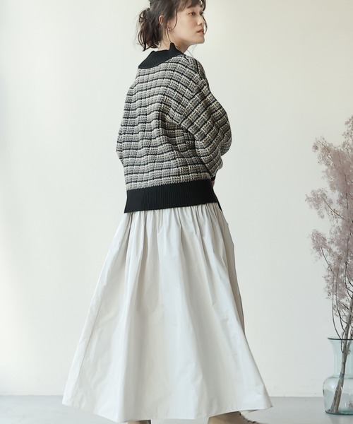 frames RAY CASSIN(フレームスレイカズン)の「【WEB限定】配色ジャガードニットプル(ニット/セーター・レディース・モカ/ブラック/グレー/オレンジ・FREE)」の9枚目の写真