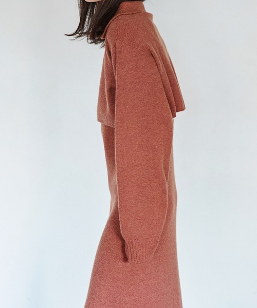 Keeepy（キーピー）の「【Keeepy】knit sleeveless dress & open collar pullover ensemble（ワンピース・レディース・エンジ/ブルー・FREE）」の18枚目の写真