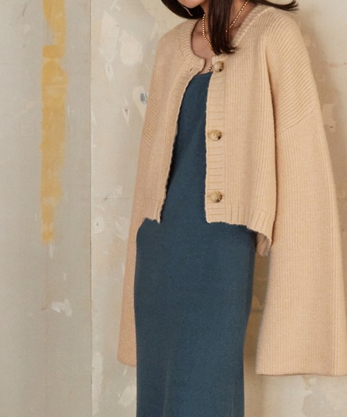 Keeepy（キーピー）の「【Keeepy】knit sleeveless dress & open collar pullover ensemble（ワンピース・レディース・エンジ/ブルー・FREE）」の16枚目の写真