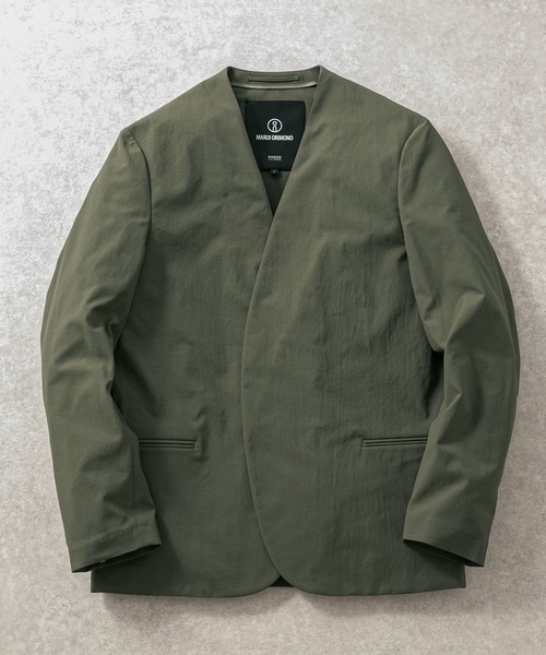 URBAN RESEARCH ROSSO MEN（アーバンリサーチロッソメン）の「丸井織物ノーカラージャケット『セットアップ対応』（ノーカラージャケット・メンズ・ブラウン/カーキ/ネイビー・MEDIUM/LARGE/X-LARGE）」の2枚目の写真