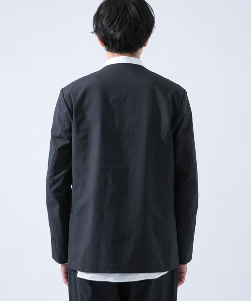 URBAN RESEARCH ROSSO MEN（アーバンリサーチロッソメン）の「丸井織物ノーカラージャケット『セットアップ対応』（ノーカラージャケット・メンズ・ブラウン/カーキ/ネイビー・MEDIUM/LARGE/X-LARGE）」の18枚目の写真