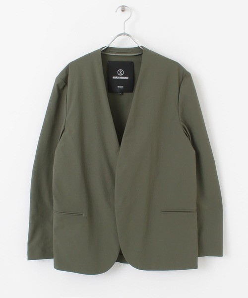 URBAN RESEARCH ROSSO MEN（アーバンリサーチロッソメン）の「丸井織物ノーカラージャケット『セットアップ対応』（ノーカラージャケット・メンズ・ブラウン/カーキ/ネイビー・MEDIUM/LARGE/X-LARGE）」の21枚目の写真