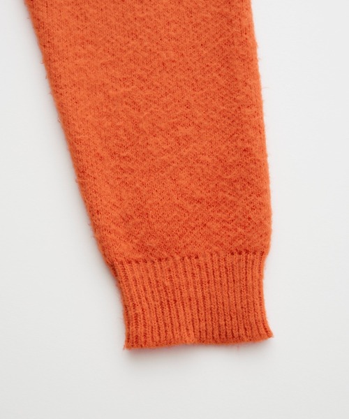 Mark Gonzales（マーク・ゴンザレス）の「Mark Gonzales/マークゴンザレス 別注  ピスネーム/ロゴ刺繍 シャギーニット ビッグシルエットカーディガン（カーディガン/ボレロ・レディース・オレンジ/ブラック/イエロー/ブルー/グリーン/ブラウン/パープル・FREE）」の14枚目の写真