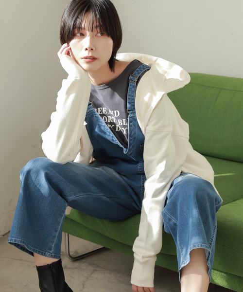 LAKOLE（ラコレ）の「ソフトテリージップフーディ / 227763（パーカー・レディース・オフホワイト/ブラック/チョコ/グレイッシュベージュ・SMALL/MEDIUM）」の2枚目の写真