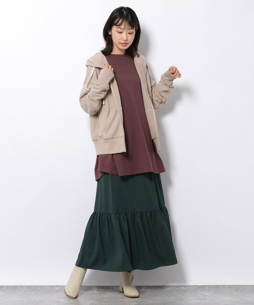 LAKOLE（ラコレ）の「ソフトテリージップフーディ / 227763（パーカー・レディース・オフホワイト/ブラック/チョコ/グレイッシュベージュ・SMALL/MEDIUM）」の14枚目の写真