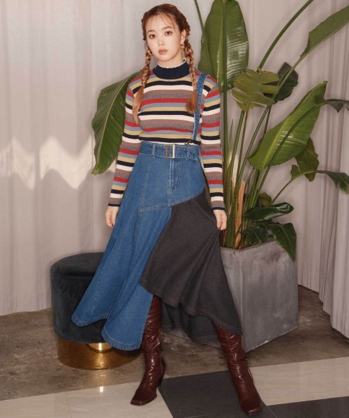 REDYAZEL（レディアゼル）の「スクエアトゥサイハイブーツ（ブーツ・レディース・ブラック/ブラウン/カーキ・SMALL/MEDIUM/LARGE）」の16枚目の写真