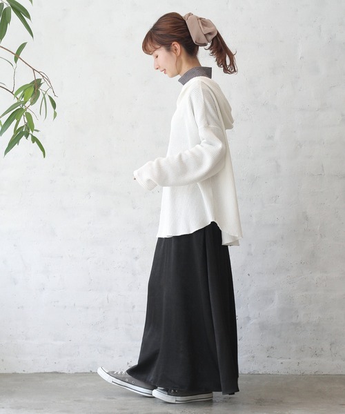 Crisp（クリスプ）の「ビッグワッフルフーディー（パーカー・レディース・ホワイト/ベージュ・FREE）」の21枚目の写真