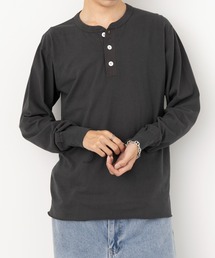【Healthknit】ヘンリーネックコットン長袖Tシャツ ロンT 定番商品 906L