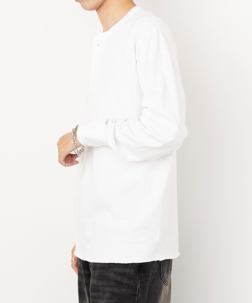 Healthknit(ヘルスニット)の「【Healthknit】ヘンリーネックコットン長袖Tシャツ ロンT 定番商品 906L(Tシャツ/カットソー・メンズ・ヘザーグレー/チャコール/ナチュラル/ブラック/ホワイト・L/XL/M)」の17枚目の写真