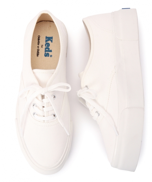Keds（ケッズ）の「ケッズ/Keds&o SP-CHAMPION3 SNK/sport（スニーカー・レディース・オフホワイト/ブラック・7/7h/6）」の2枚目の写真