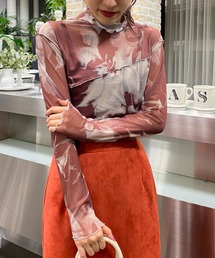 AS KNOW AS PINKY | 染めてメロウメッシュプルオーバー(Tシャツ/カットソー)