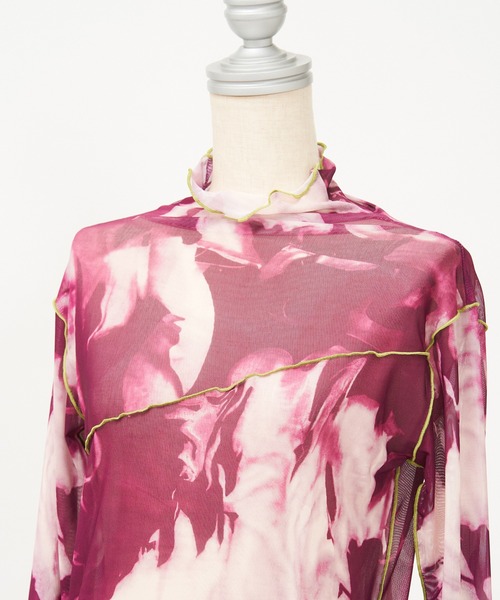 AS KNOW AS PINKY(アズノゥアズピンキー)の「染めてメロウメッシュプルオーバー(Tシャツ/カットソー・レディース・グレー系/ブラウン系/グリーン系/ピンク系・FREE)」の20枚目の写真