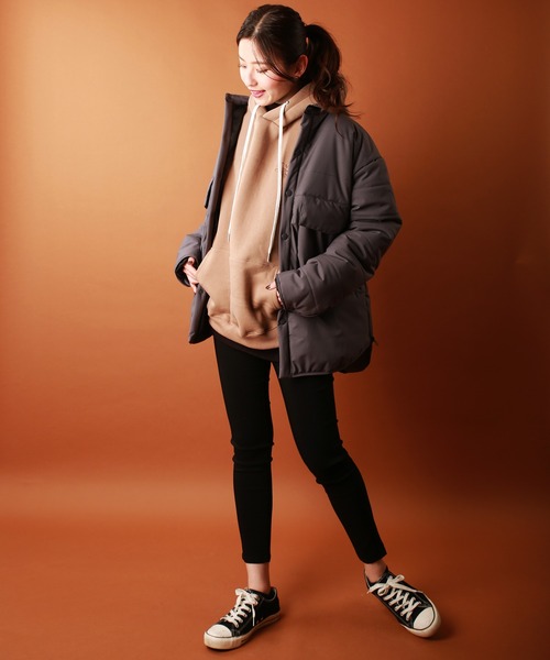 WESTSEA(ウエストシー)の「ポリストレッチ ビッグポケット 中綿パファージャケット(ブルゾン・メンズ・ブラック/オリーブ/チャコール・M/L/XL)」の6枚目の写真