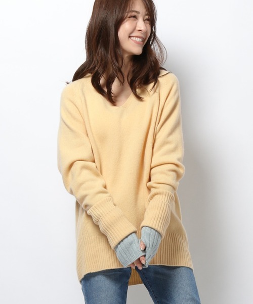 BARNYARDSTORM(バンヤードストーム)の「BARNYARDSTORM / ワイドリブアームウォーマー(手袋・レディース・ブラック/モカ/オートミール/ブルー/イエロー/ピンクベージュ・FREE)」の5枚目の写真