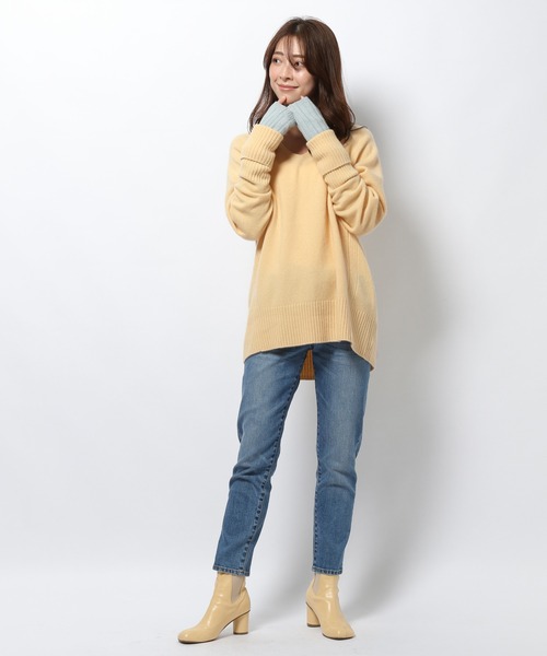 BARNYARDSTORM(バンヤードストーム)の「BARNYARDSTORM / ワイドリブアームウォーマー(手袋・レディース・ブラック/モカ/オートミール/ブルー/イエロー/ピンクベージュ・FREE)」の9枚目の写真