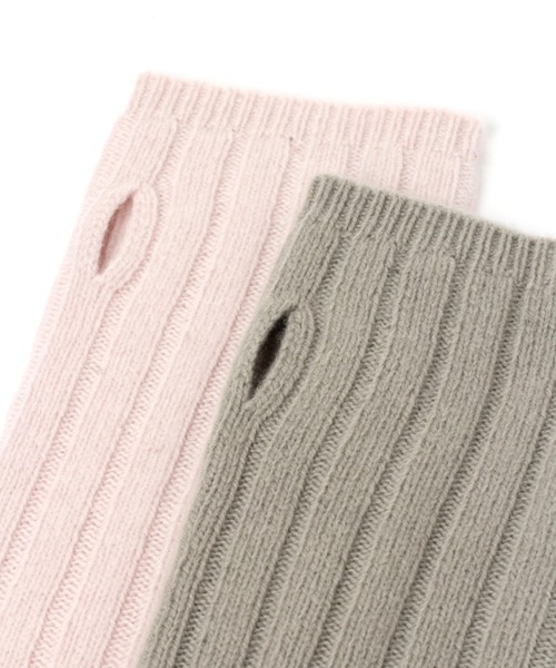 BARNYARDSTORM(バンヤードストーム)の「BARNYARDSTORM / ワイドリブアームウォーマー(手袋・レディース・ブラック/モカ/オートミール/ブルー/イエロー/ピンクベージュ・FREE)」の7枚目の写真