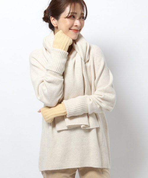 BARNYARDSTORM(バンヤードストーム)の「BARNYARDSTORM / ワイドリブアームウォーマー(手袋・レディース・ブラック/モカ/オートミール/ブルー/イエロー/ピンクベージュ・FREE)」の19枚目の写真