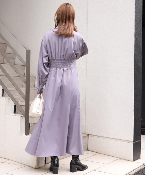 one after another NICE CLAUP(ワンアフターアナザーナイスクラップ)の「ロングシャツワンピース(シャツワンピース・レディース・パープル/ブラウン/ブルー系その他/ピンク系その他・FREE)」の13枚目の写真